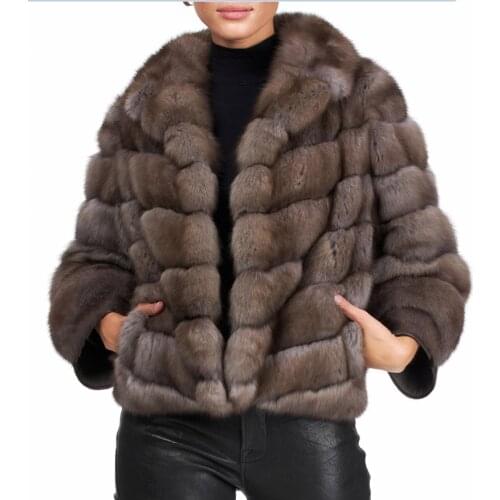 Xefame Black Fur Coats
