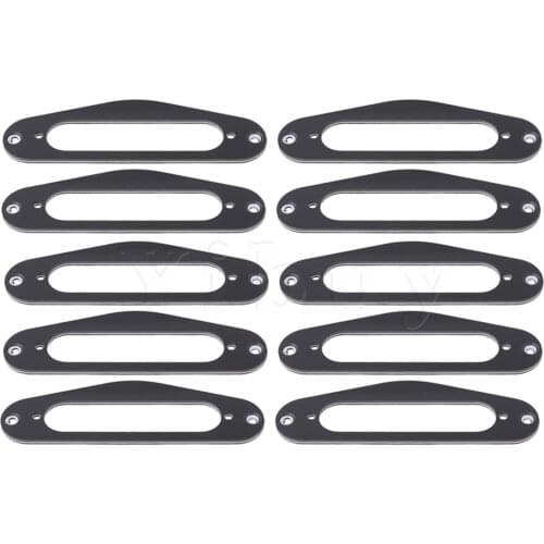 Yibuy 10x3.2cm Black PVC 3 Ply Guitar Single Coil Pickup Mounting Ring Replacement Pack of 10