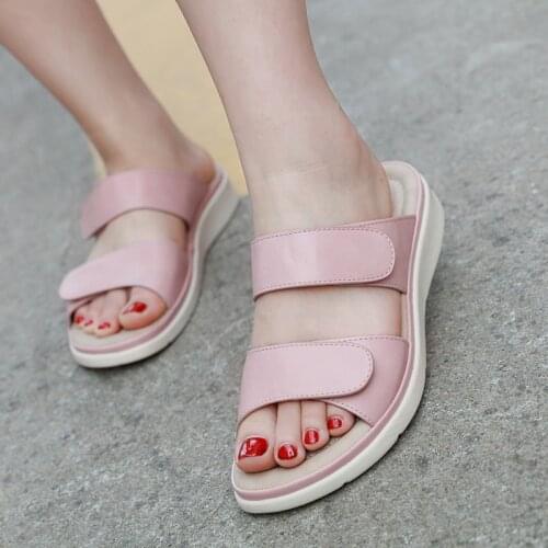 SIKETU summer womens sandals and slippers outdoor non-slip pregnant women sandals soft bottom students wedges women slippers