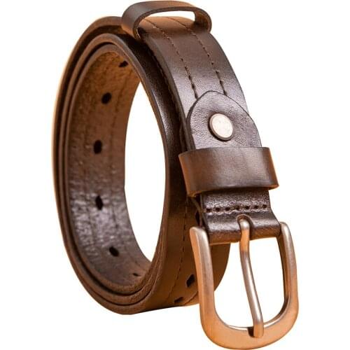Womens Genuine Leather Cutout style belt 100% leather pin buckle belt new fashion causal jeans dress waistband 2.8cm width belt