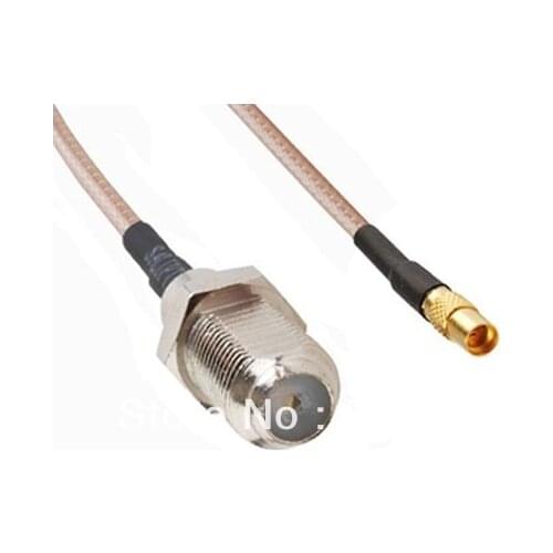 10pcs/lot RF Cable Assembly F Female Jack to MMCX Female Jack Pigtail Cable RG316 15cm