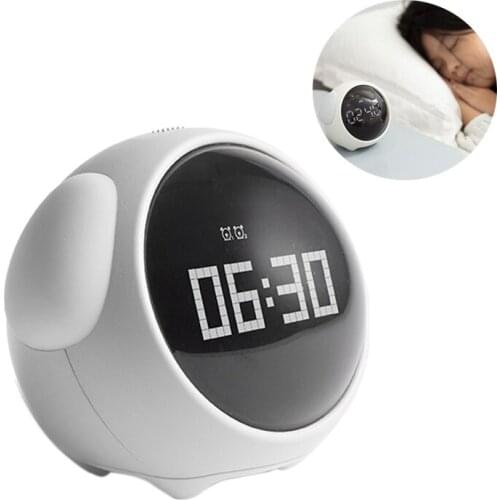 2021 New Pixel Alarm Clock Multifunctional Student Bedside Night Light Clock Electronic Snooze Children Alarm Clock