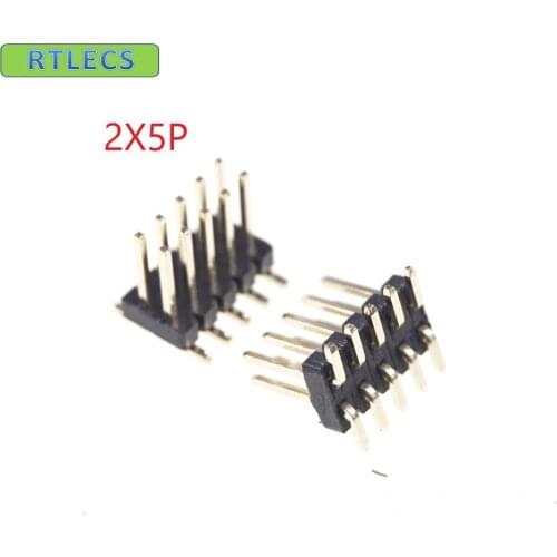 25 pcs 2x5 P 10 Pin 1.27 mm Male PCB Header Dual row Straight PCB SMT male Pin Headers gold flash Rohs Lead free