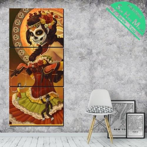 3 Piece Dead of Sugar Girl Modern Wall Pictures for Bedroom Print Canvas Painting Living Room Decoration Decor Home Decoration