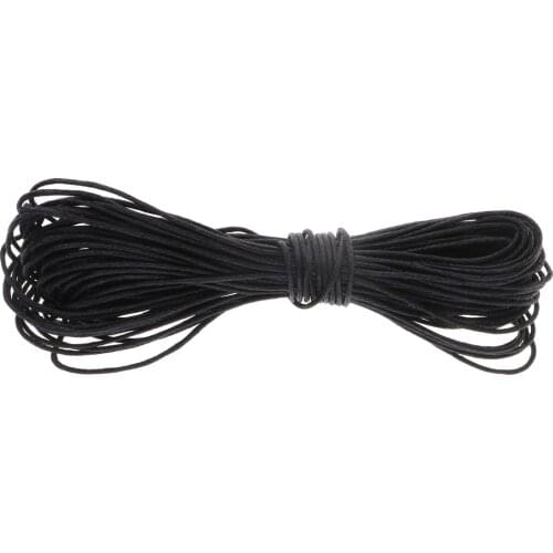 30M 1mm Waxed Cotton Cord DIY Jewelry Craft Thread Beading Wire Supply Black