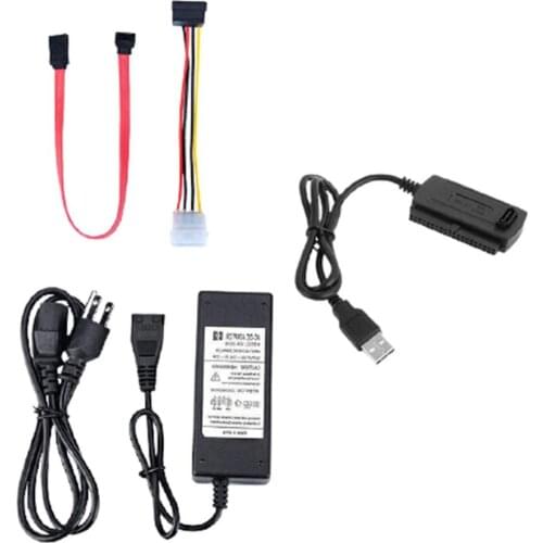 5 In 1 USB To IDE/SATA Hard Disk Adapter Serial Parallel Port Optical Drive Conversion Cable Power Easy-to-drive Cable ForMAC PC