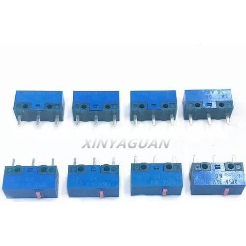 Free Shipping 8pcs/lot HUANO Mouse Micro Switch Blue Shell powder point 80 million times 0.78N computer mouse 3pin button switch