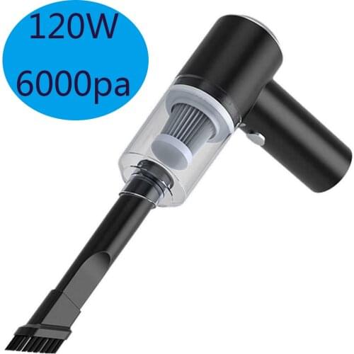Wireless Car Vacuum Cleaner Portable 120W 6000pa Mini Aspirador Aspiradora De Mano Auto Household Cleaning Tools Strong Suction