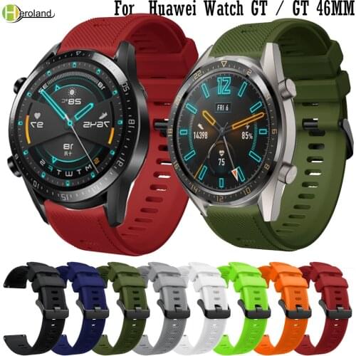 Bracelet WatchStrap For Huawei Watch GT1 GT 2 46mm Smartwatch Soft Silicone 22MM Watchband For Huawei Watch 2 pro belt Strap