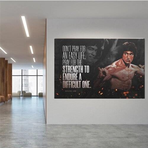 Bruce Lee martial arts legend high quality canvas and poster printing wall artist home gym decoration modern art painting