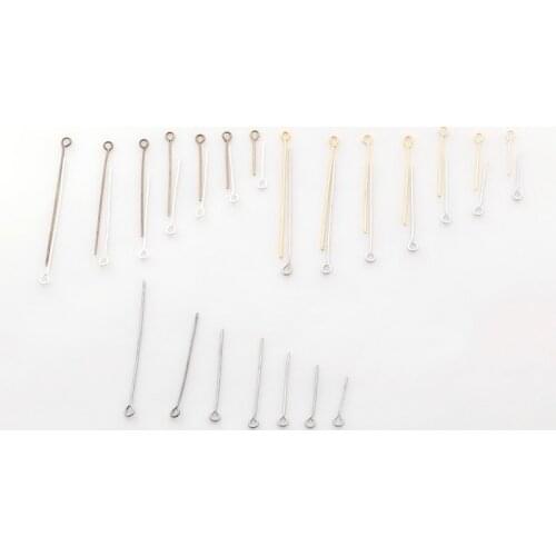Top Quality 1.6/2/2.4/3/3.5/4/4.5cm 5 Colors to Choose Eye Pins & Head Pins 9&T Pins 700pcs/bag For DIY Jewelry Findings