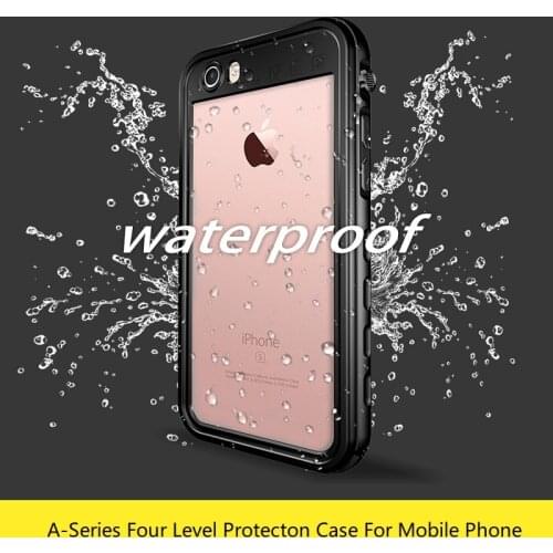 For iPhone 6 6S 7 8 Plus SE 2020 Four-proof Phone Protection Case Front Rear Transparent Diving Shell Soft TPU Waterproof Cover