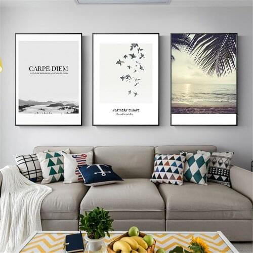 Black and White Mountain Wave Painting Nordic Poster Prints Coffee Wall Art Canvas Painting Landscape Pictures Art Drop Shipping