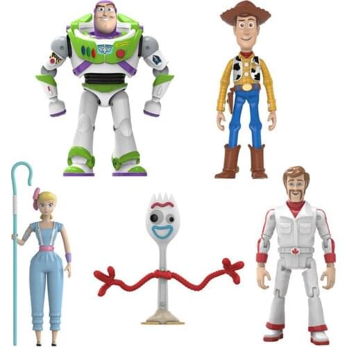 Disney Original Toy Story 4 Toy Figure Buzz Lightyear Sheriff Woody Duke Caboom Bo Peep Forky Model