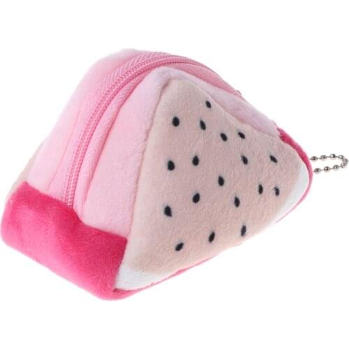 EDC Fruit Plush Coin Purse Bag Moneybag Wallet Change Purse Small Gift Kids Toy H9EF