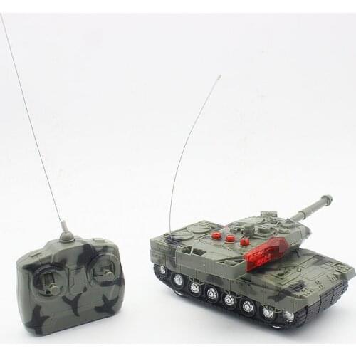 Electric Four-Way Remote Control Tank Car Flash Light Belt Music Simulation Military Tank Model Car Childrens Toy Gift