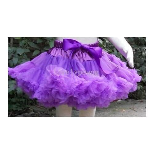 Purple fluffy girls pettiskirts tutu skirt girls skirt dance skirt girls pettiskirt fluffy and soft