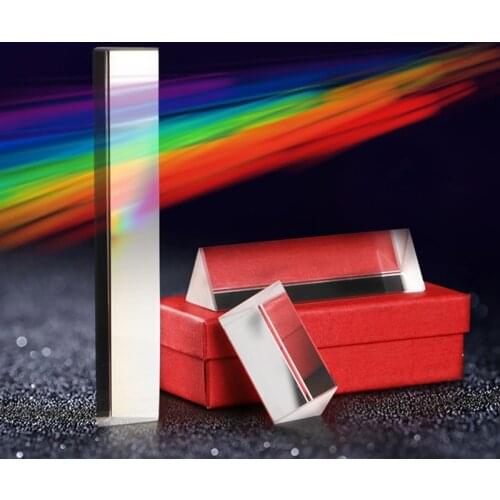 Photographic-Prism Triangular Prism 50 80 100X30X30 Rainbow Crystal Glass Optical Light Gift Colorful Experiment Accessories