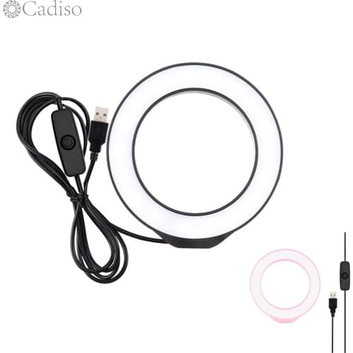 Cadiso 4.7 Inch 12cm USB ring light flexible LED Selfie Fill Light Ring for Live Video photography stream tiktok Youtube