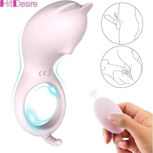 HitDesire Rabbit Penis Ring Special Design for Couple Effective Time Delay Massager Dual Pleasure Penis Ring Adult Sex Toys