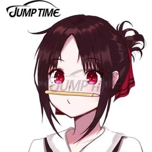 JumpTime 13 x 8.8cm Kaguya Sama Car Stickers and Decals DIY Anime Bumper Decoration Anime Waterproof Vinyl Decoration Decals