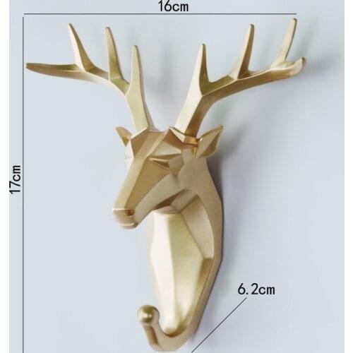 Fashion Animal Shaped Hooks Deer Stags Rhino Horse Giraffe Elephant Head Wall Hanger Coat for Hat Hook Rack Holder Home Decor