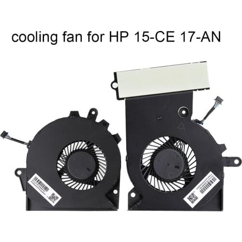 CPU GPU Cooling Fan Cooler for HP 15-CE 17-AN OMEN Pro 3plus TPN-Q194 929456 929455-001 G3A Graphics card fans radiator Notebook