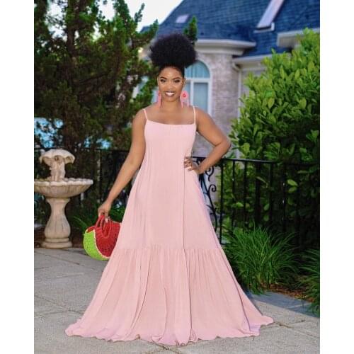 Summer Traf Dresses A-LINE Elegant Suspenders Party Outfits Long Skirt Solid Color Fashion Womens Clothing Backless Vintage