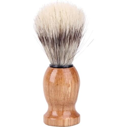Black Badger Hair Men Shaving Brush Barber Salon Facial Beard Cleaning Shave Tool Razor Brush Nylon Hair Shaving Brush
