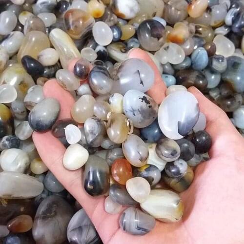 Natural tumble stone marine chalcedony for home decoration stone reiki crystal healing