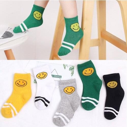 5 Pairs/lot Kids Boys Girls Socks 2019 New Baby Cotton Short Socks Sets 1-12 Years Children Comfortable Socks spring auturm