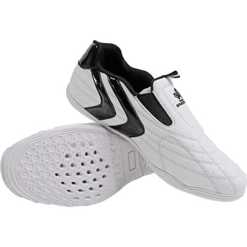 2021 NEW hight quality taekwondo shoes PU material black-white breathable martial arts shoes size 26-47