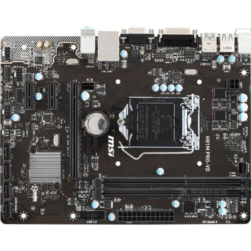 Original motherboard MSI H81M PRO-VD LGA 1150 DDR3 H81 Socket LGA 1150 i3 i5 i7 DDR3 16G SATA3 USB3.0 Micro-ATX free shipping