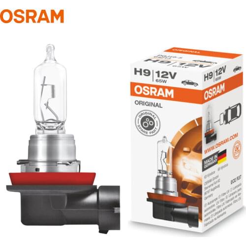 OSRAM H9 12V 65W 3200K 64213 PGJ19-5 Original Line Head Light Standard Lamp Auto OEM Halogen Bulb UV Filter Free Shipping 1X