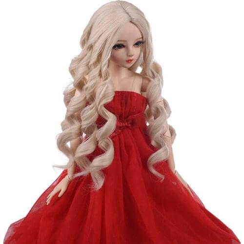 Fashion doll hair 1/3 1/4 1/6 bjd doll wig High Temperature Fashion Long Curly Straight and Bjd Wigs SD For bjd doll accesories