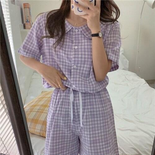 Alien Kitty Women Large Size Thin Stylish 2021 New High Quality All Match Loose Homewear Hot Sleepwear Chic Summer Pajamas Sets
