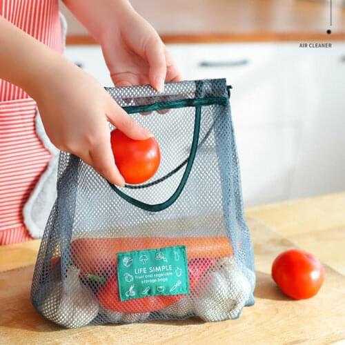 Kitchen Storage Mesh Bag Fruit Vegetable Portable Sorting Bag Can Hang Multi-purpose Ginger Garlic Onion Creative Storage Bag