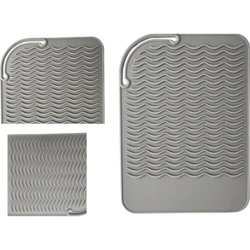 Salon Hair Straightener Heat Proof Silicone Mat Non-Slip Anti-heat Pad