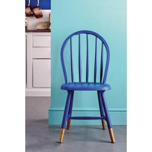 Royalty Dark Blue Solid Chair Garden Chair Wood Chair Kitchen Chair Outdoor Chair Indoor Chair Horn Chair