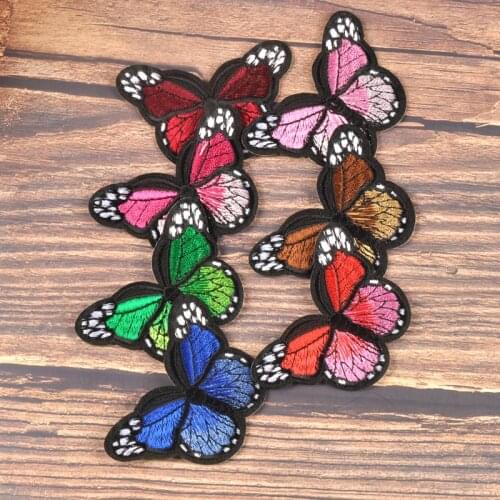 10PCs mix color Iron On Patches For Clothing Embroidery Patch Appliques Badge Stickers For Clothes 3.4x3cm