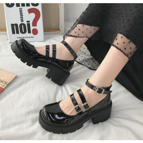 Lolita Shoes Women Japanese Style Vintage Soft Sister Girls High Heels Waterproof Platform College Student Cosplay Costume Shoes