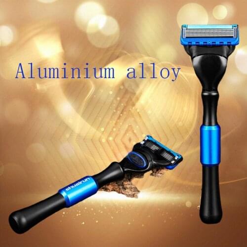 A high-end razor Men aluminium alloy handle Razor Blades Shaving Cassettes Facial Care Men Shaving Blades Compatible