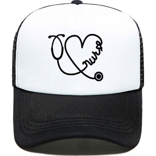 Funny Heart Love Print Baseball Cap Casual Men Women Parent-child Hats Mesh Visor Outdoor Sun Hat Adjustable Caps