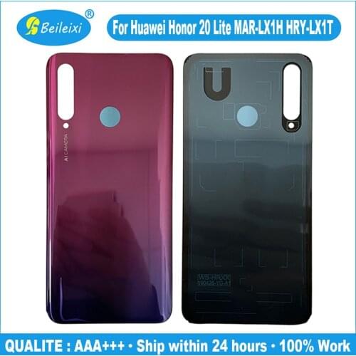 For Huawei Honor 20 Lite LRA-AL00 LRA-TL00 Glass Battery Back Cover Housing Repair Cover Rear Door Case Panel Replacement