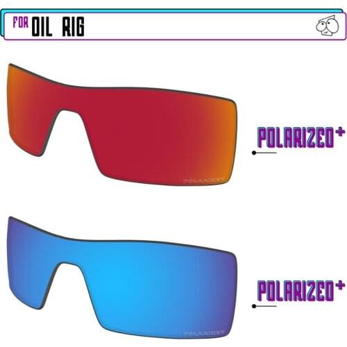 EZReplace Polarized Replacement Lenses for - Oakley Oil Rig Sunglasses - BlueP Plus-RedP Plus