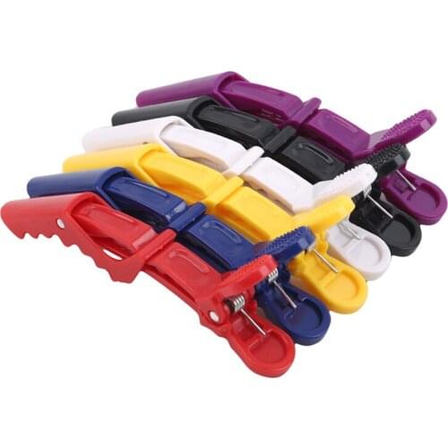 6Pcs/Pack Hairdressing Clamps Claw Clip Hair Salon Plastic Crocodile Barrette Holding Hair Section Clips Grip Tool Accessories