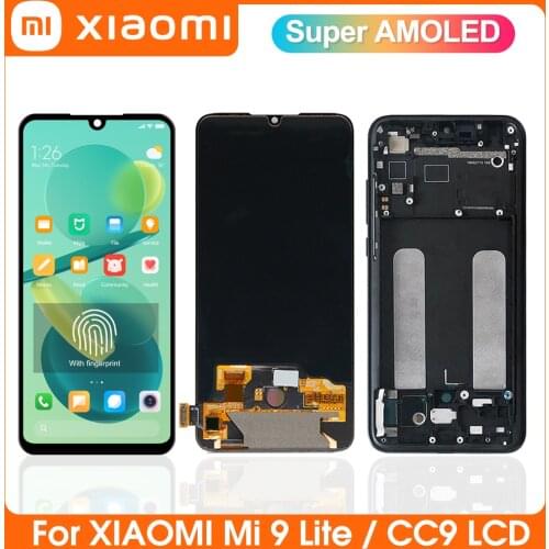 Super AMOLED LCD Display For Xiaomi Mi CC9 Phone 6.39" Screen Digitizer Assembly Replacement For Xiaomi Mi9 Lite LCD