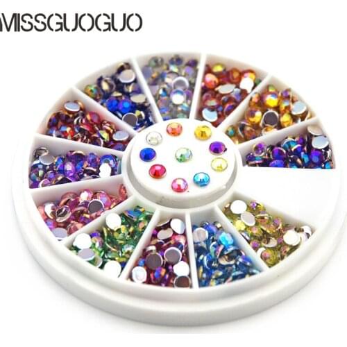 1 Box Colorful Shinning Charms Nail Rhinestones Art Accessories for Decoration Decor Accessory