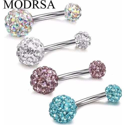 1PCS Zircon Belly Button Ring Surgical Steel Navel Piercing Sexy Stud Belly Piercing Ring Bijoux Nombril Pircing Ombligo Blanco
