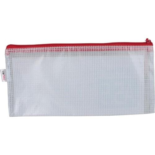1pcs Right zipper 5657 file transparent plastic mesh A5.5 document drawing material bag